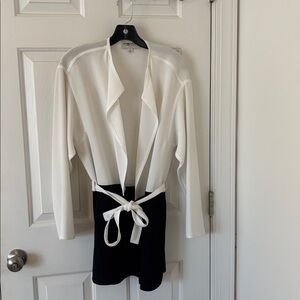 Emanuel Ungaro White and Black Jacket Wrap
